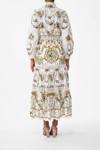 Camilla - Tiered Long Shirt Maxi Dress