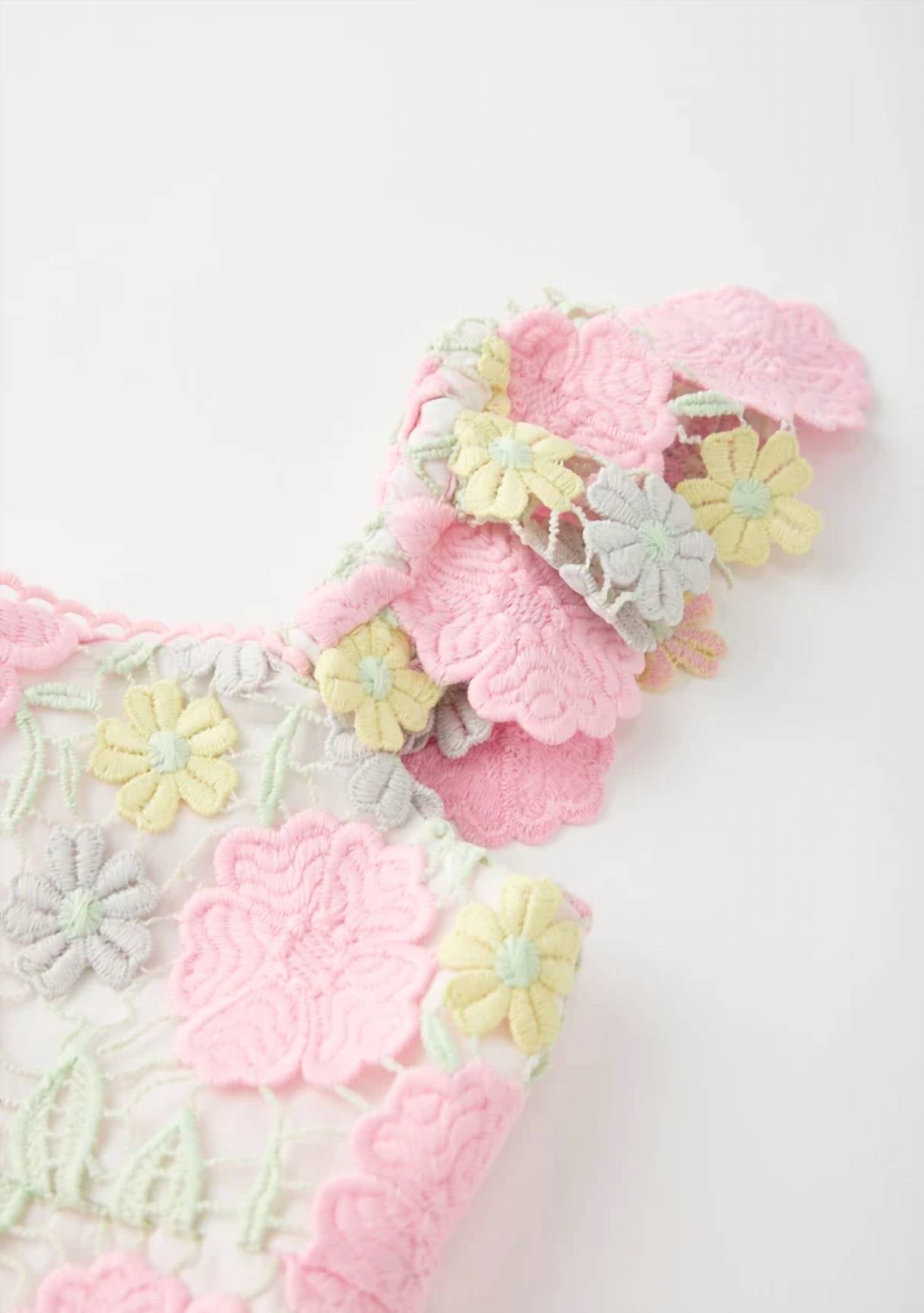 Marlo - Kid's Estella Embroidered Top And Mini Skirt Set