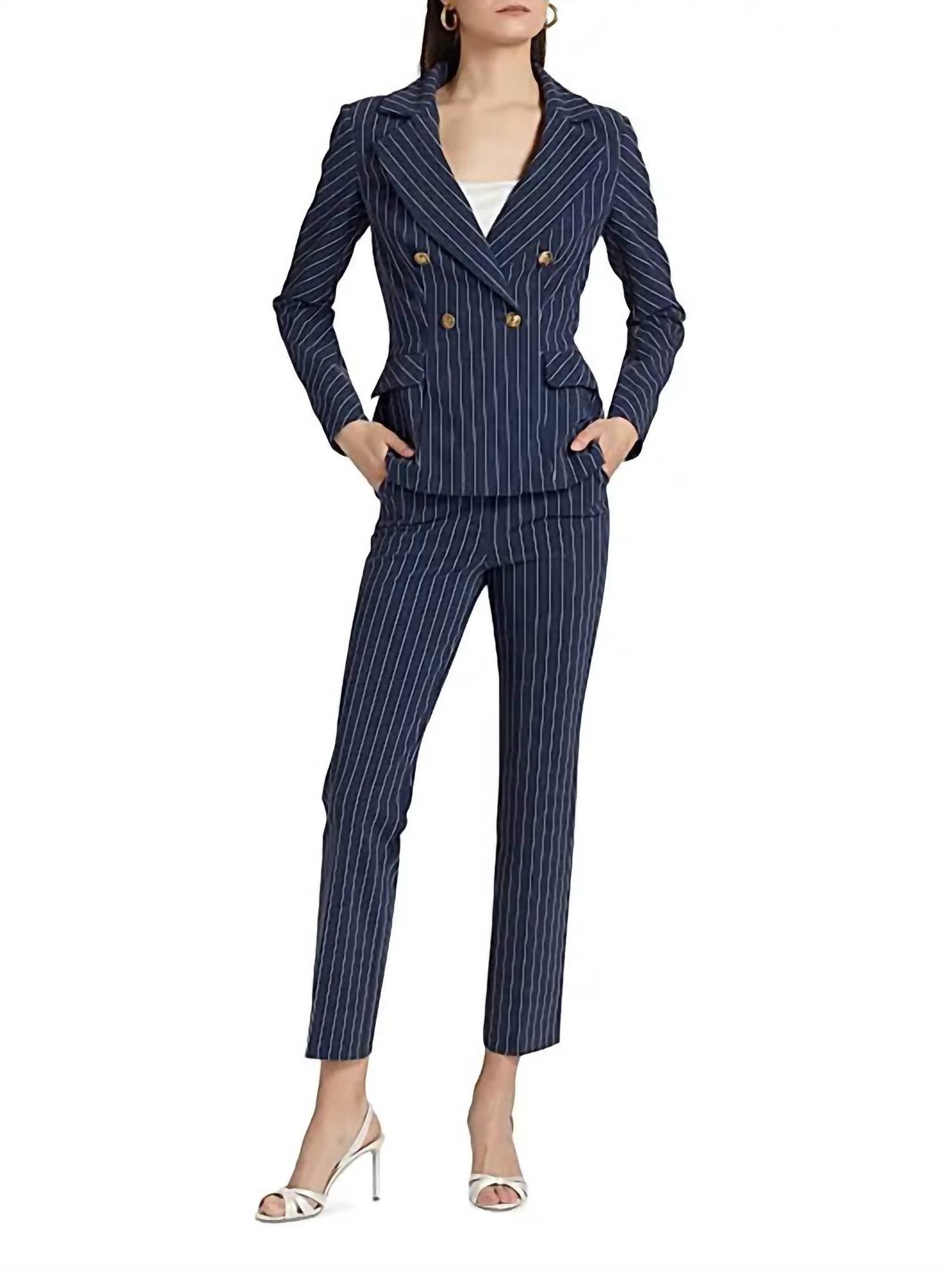 Chiara Boni - Goldas Pinstriped Double-breasted Jacket