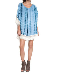 Umgee - Tie Dye Tassel And Fringe Dress