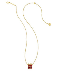 Kendra Scott Women's Present Short Pendant Necklace in red - women's jewelry - detail view
