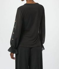 Joseph Ribkoff - Sheer Sleeve Blouse