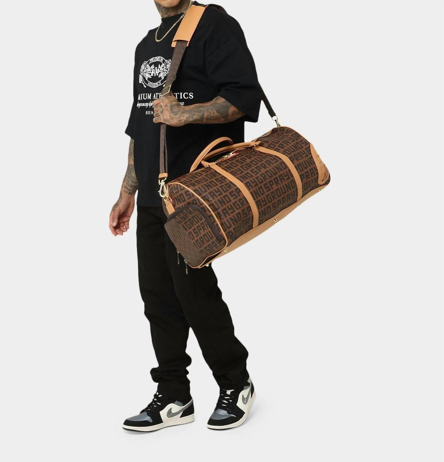 Sprayground - Men's Split Henny Money Check Duffle Bag