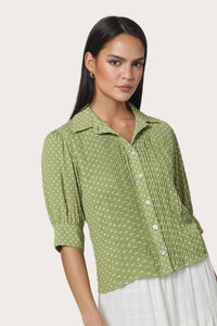Lusana - Devon Button Placket Blouse