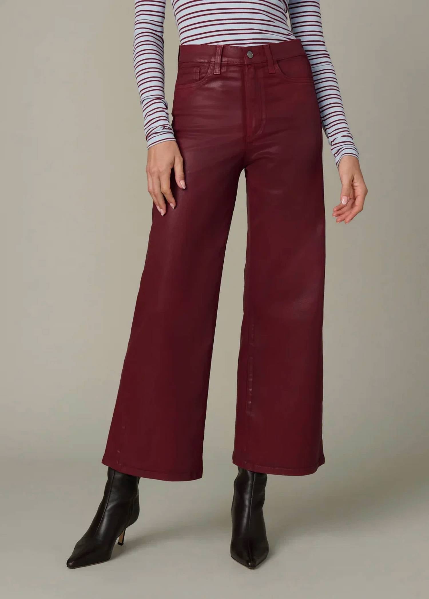 Joe'S Jeans - Mia Wide Leg Ankle Coated Pants
