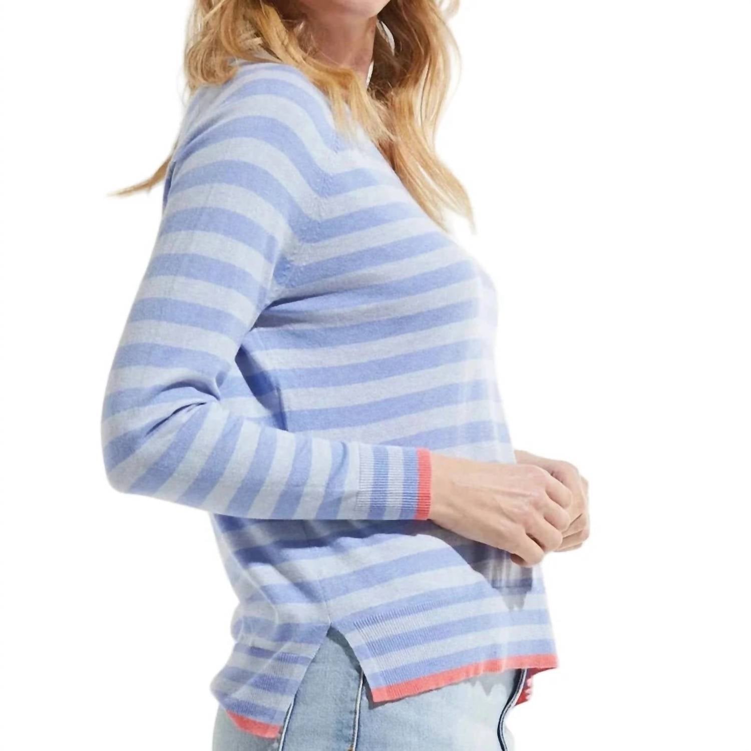 Zaket & Plover - V Neck Striped Sweater