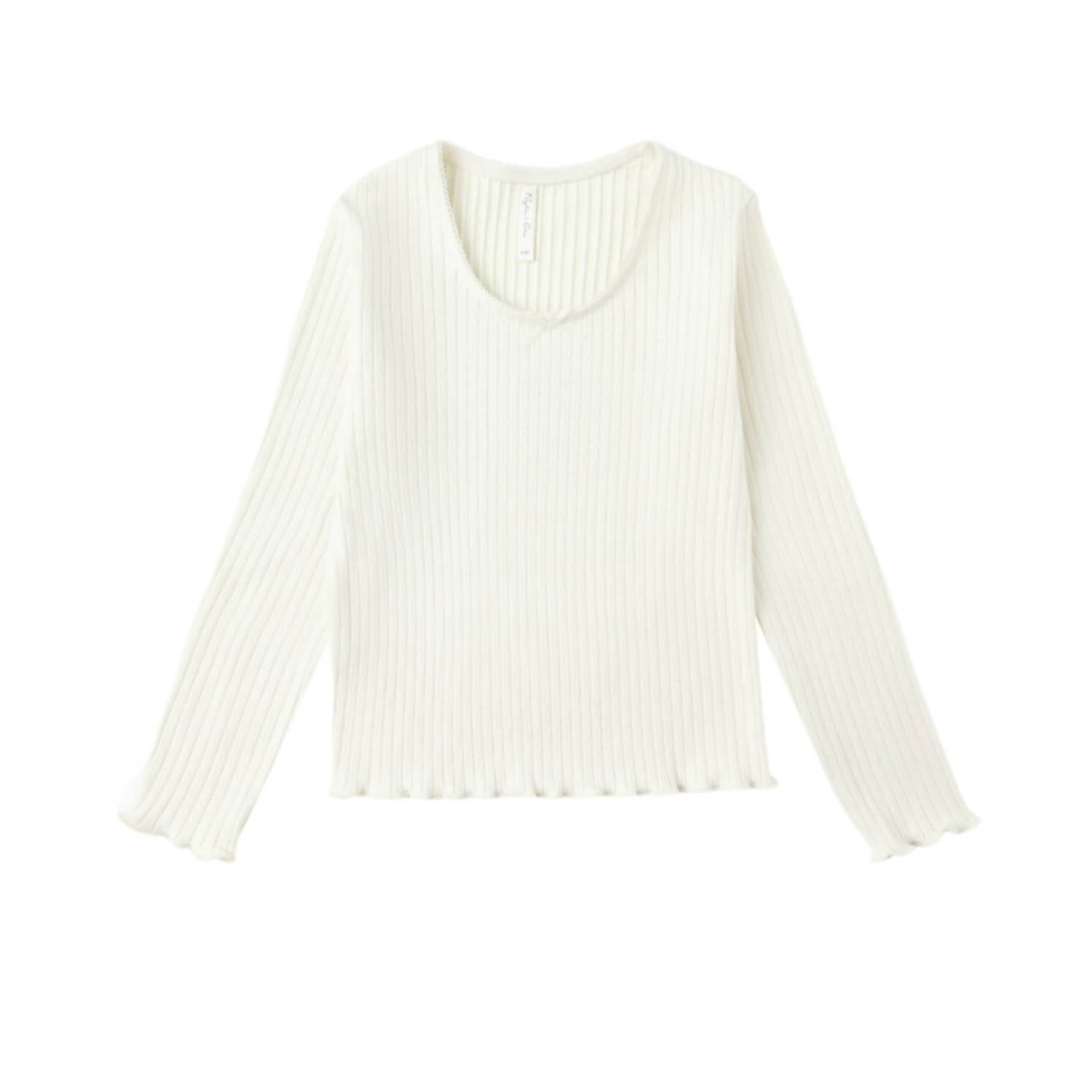 Rylee + Cru - Girl's Ribbed Long Sleeve Top
