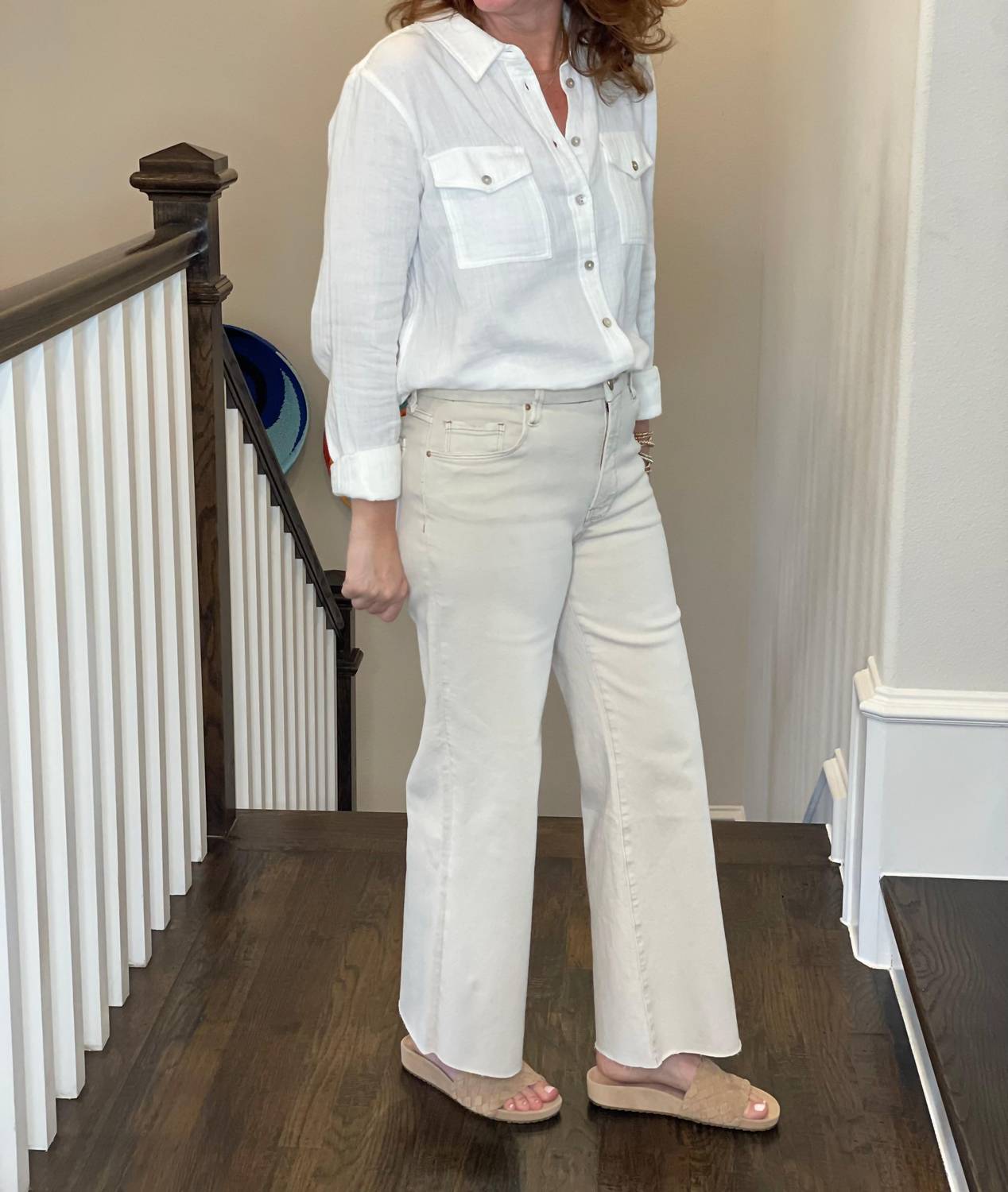 KUT FROM THE KLOTH Meg High Rise Wide Leg Jeans in ecru 1 - women's jeans - view 4
