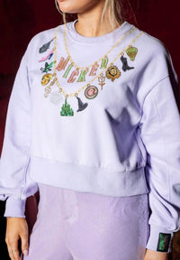 Queen Of Sparkles - Licensed Wicked Charm Necklace Sweatshirt