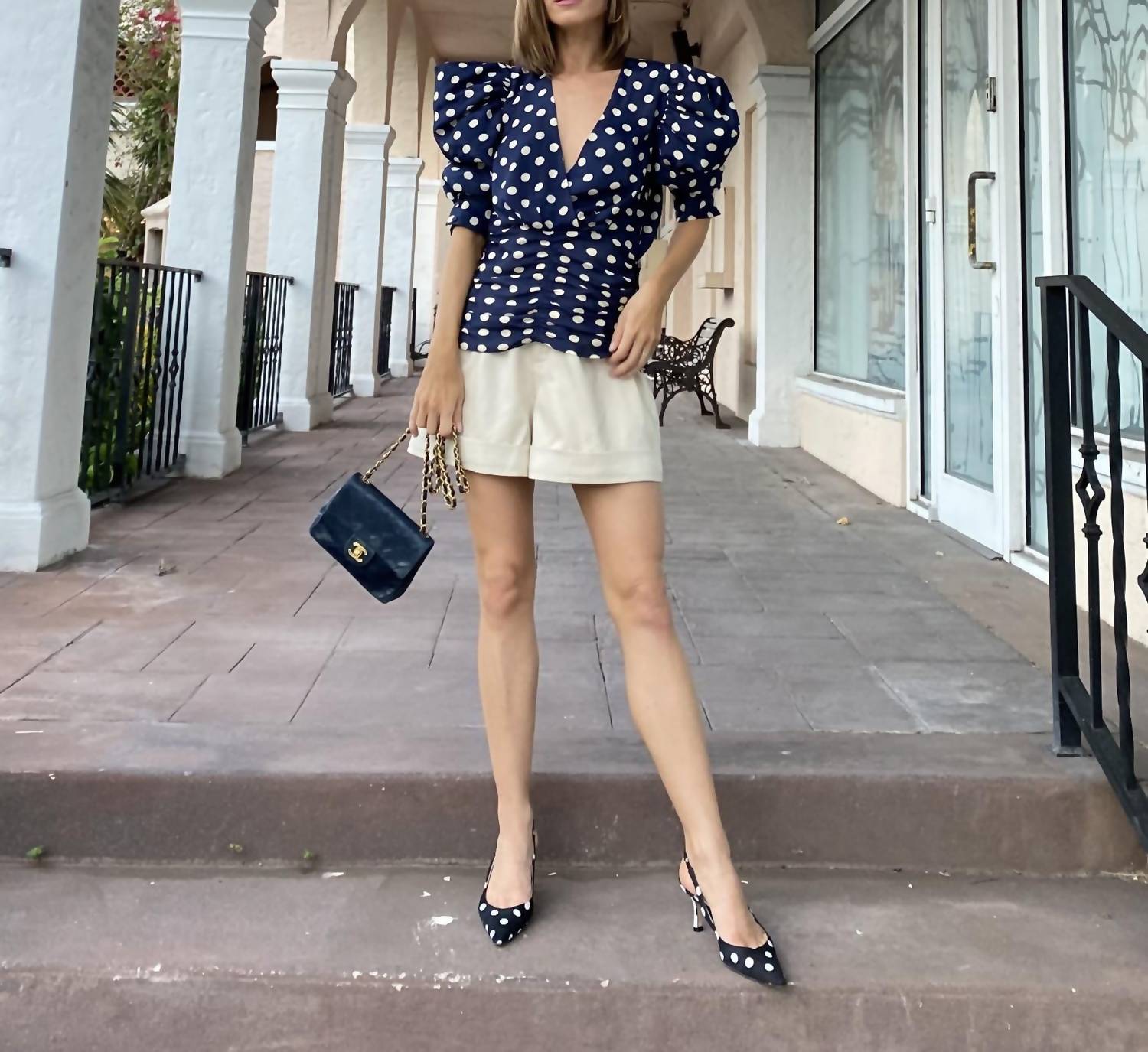 Ronny Kobo - Liliana Polka Dot Top