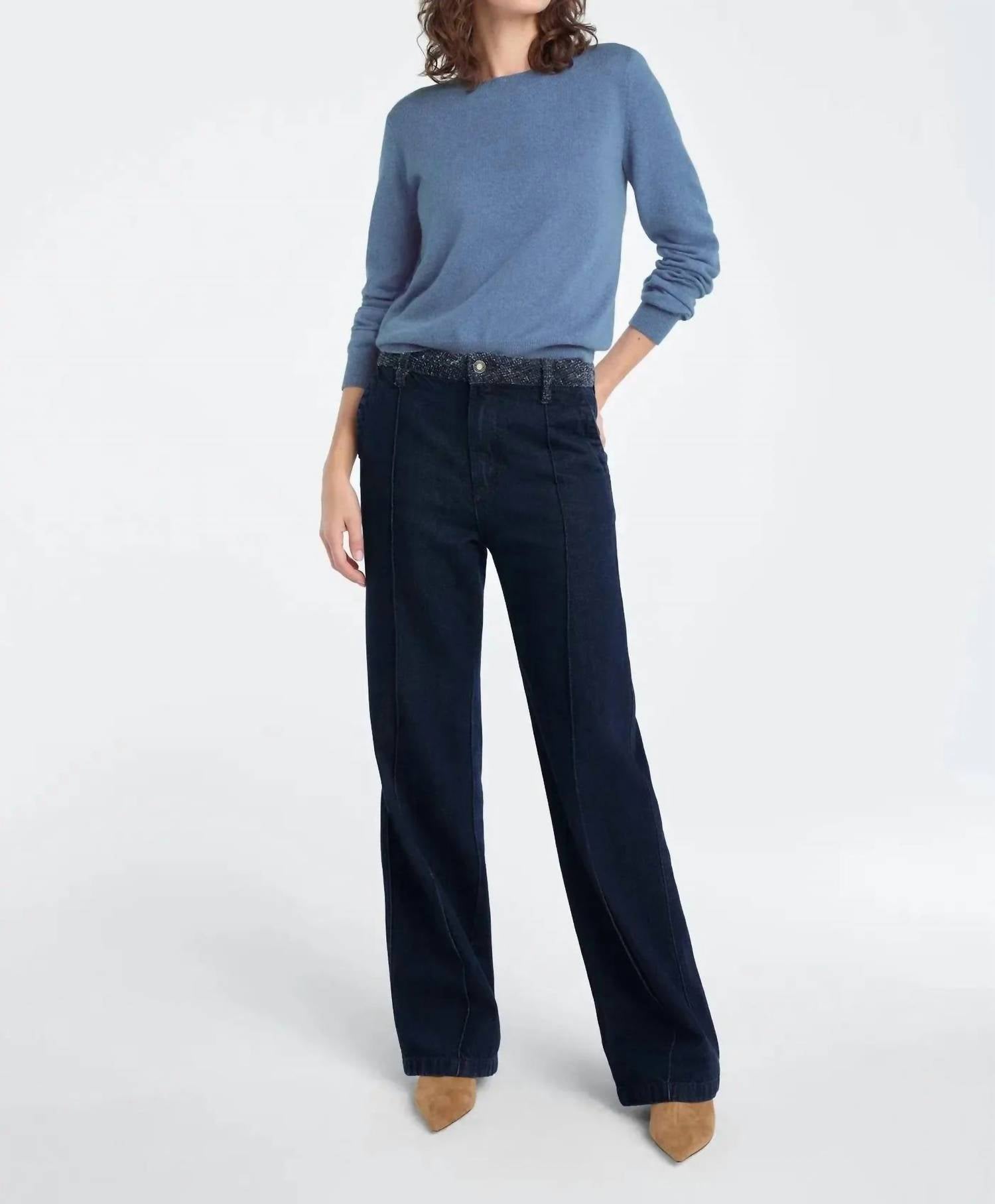 Favorite Daughter Favorite Cashmere Crew Top in river blue - women's sweater - view 5