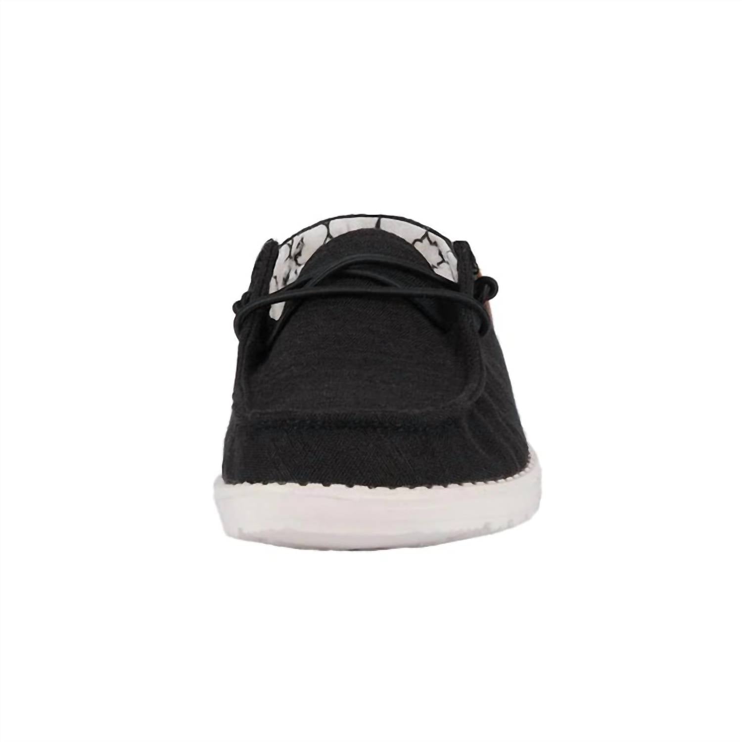 HEY DUDE Boy's Youth Wendy Linen Sneakers in black - kids' sneaker - view 5