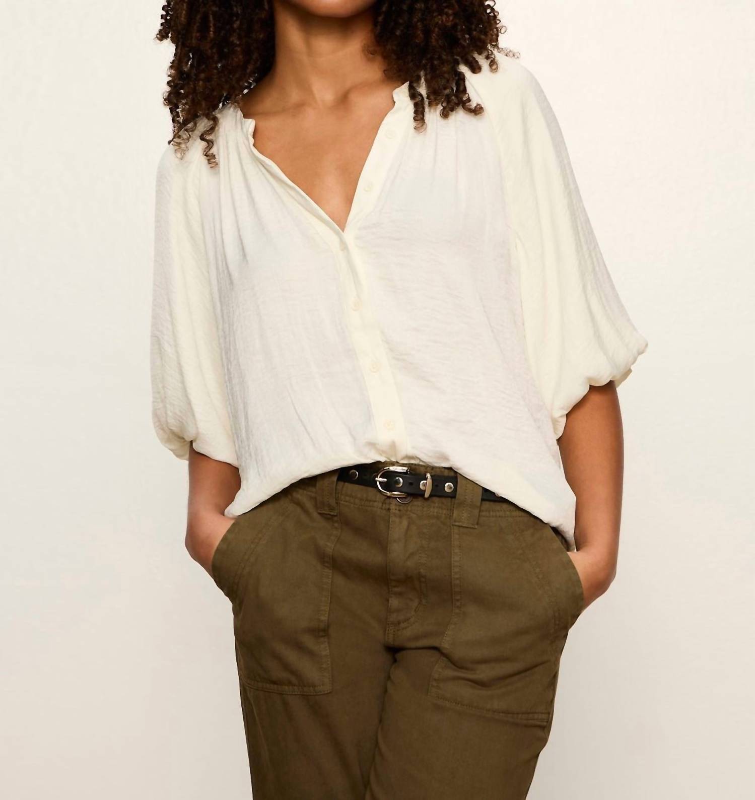 Sanctuary Plenty Of Love Bubble Blouse in collagen - women's blouse
