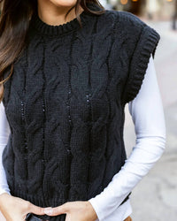 Grace And Lace - Cable Knit Sweater Vest