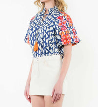 Thml - Embroidered Puff Sleeve Blouse