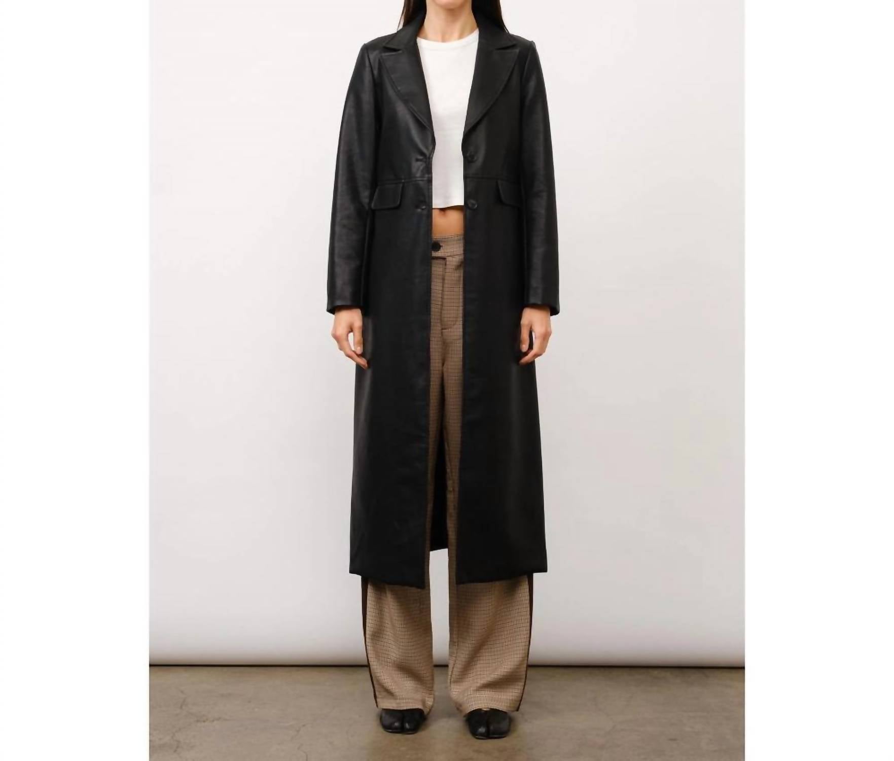 Loucia - Thalia Faux Leather Coat