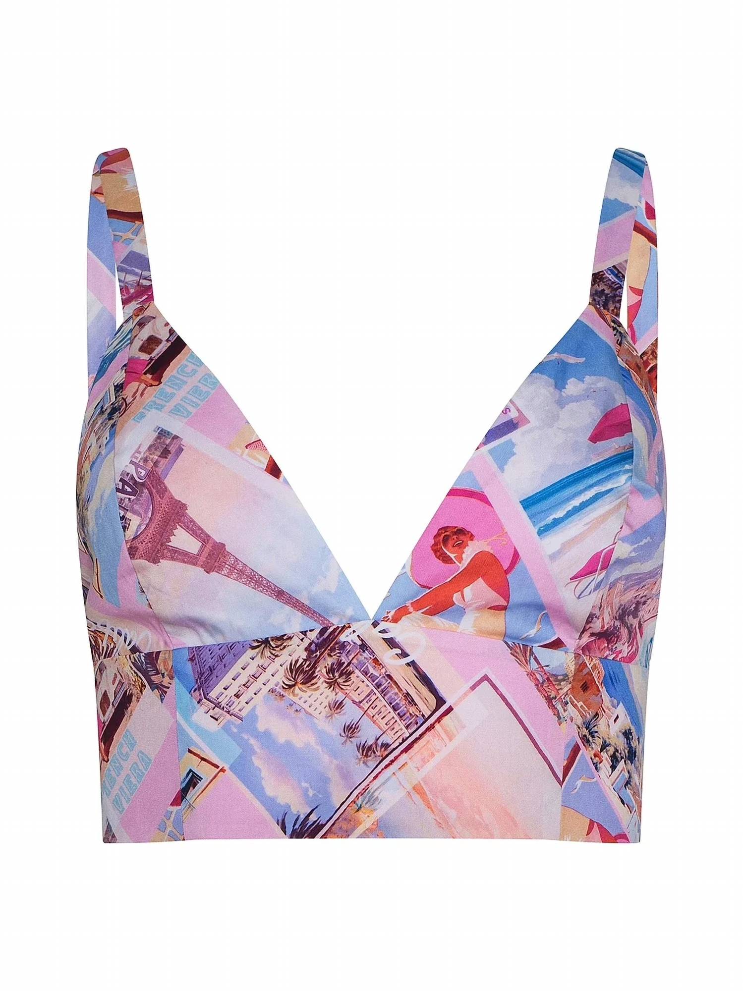 L'Agence - Postcard Print Kaori Bralette Top