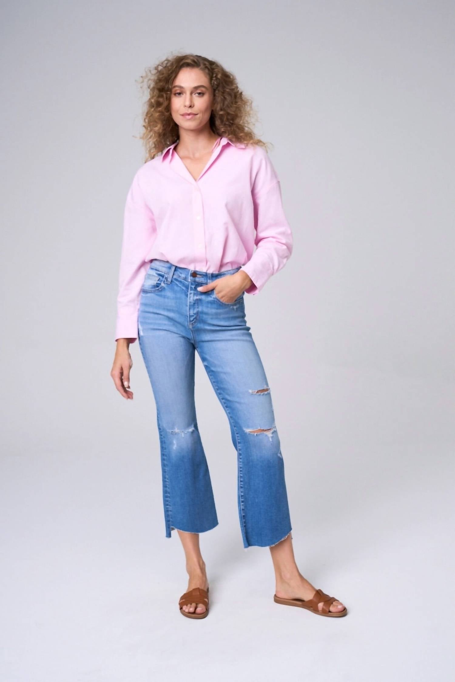 Sneak Peek - Victoria High Rise Kick Flare Denim Jeans