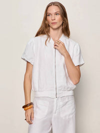Sanctuary - Everly Linen Bomber Jacket