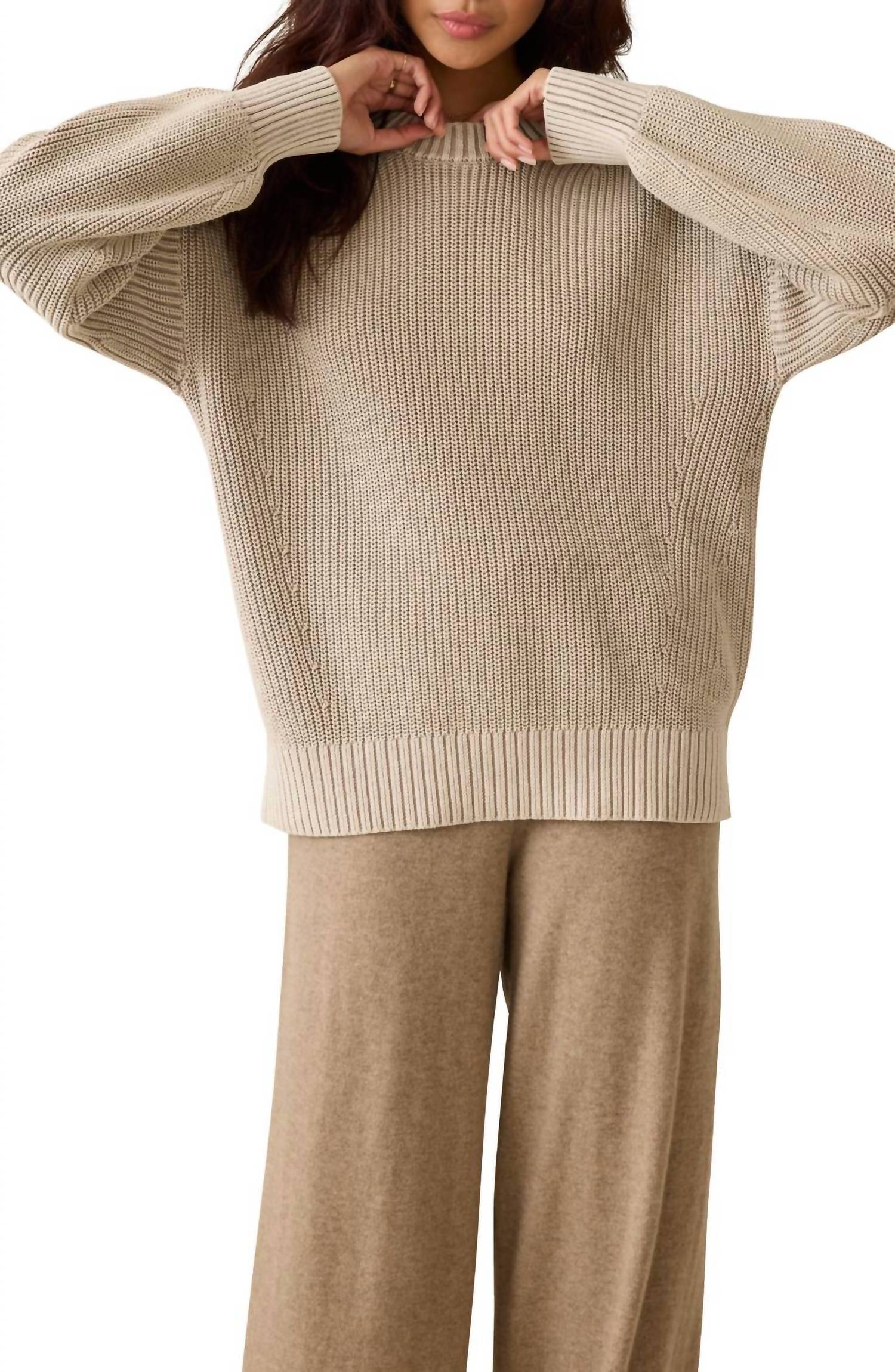 Faherty - Women's Sunwashed Cotton Fisherman Henley Sweater