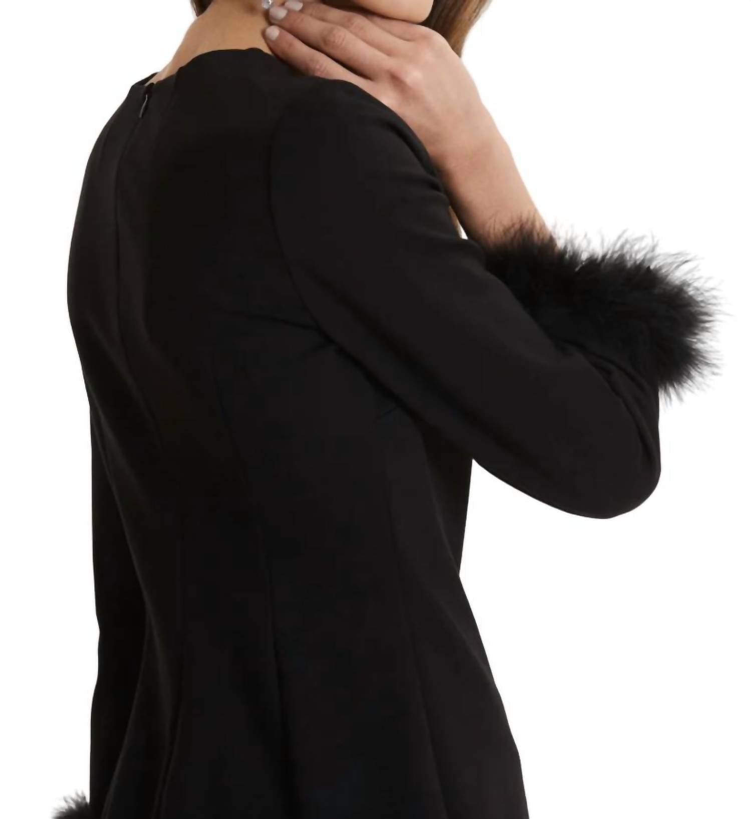 Chelsea Ponte Feathers Dress