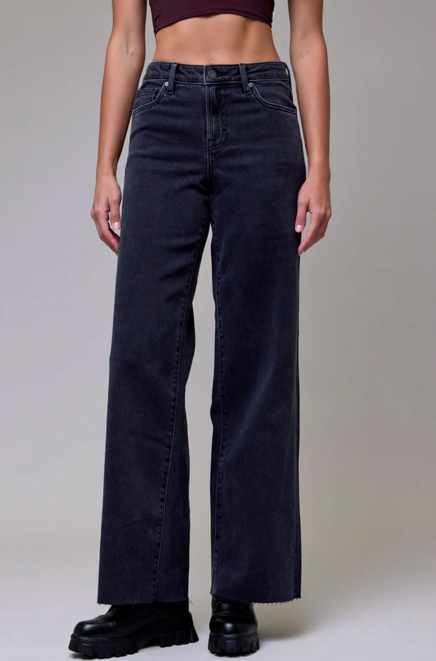 HIDDEN Nori Clean Cut Charcoal - women's jeans
