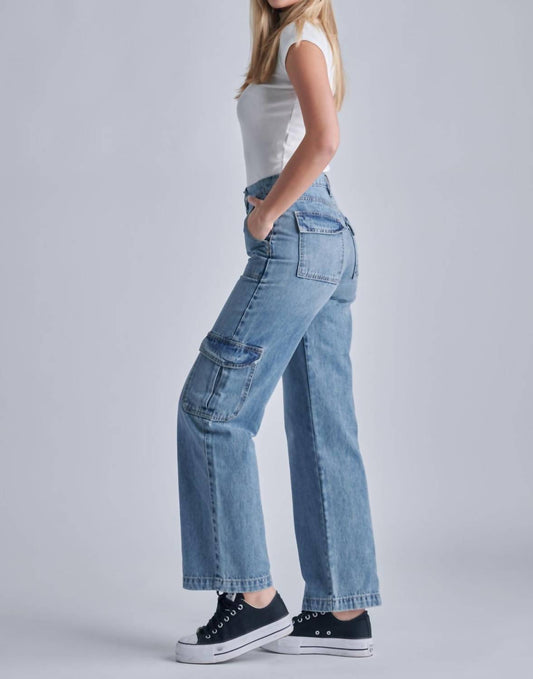 Hidden - Cargo Wide Leg Dad Jean