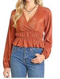 Rock & Roll Denim - Women's Cowgirl Plisse Blouse