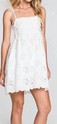 Saltwater Luxe - Mara Eyelet Mini Dress