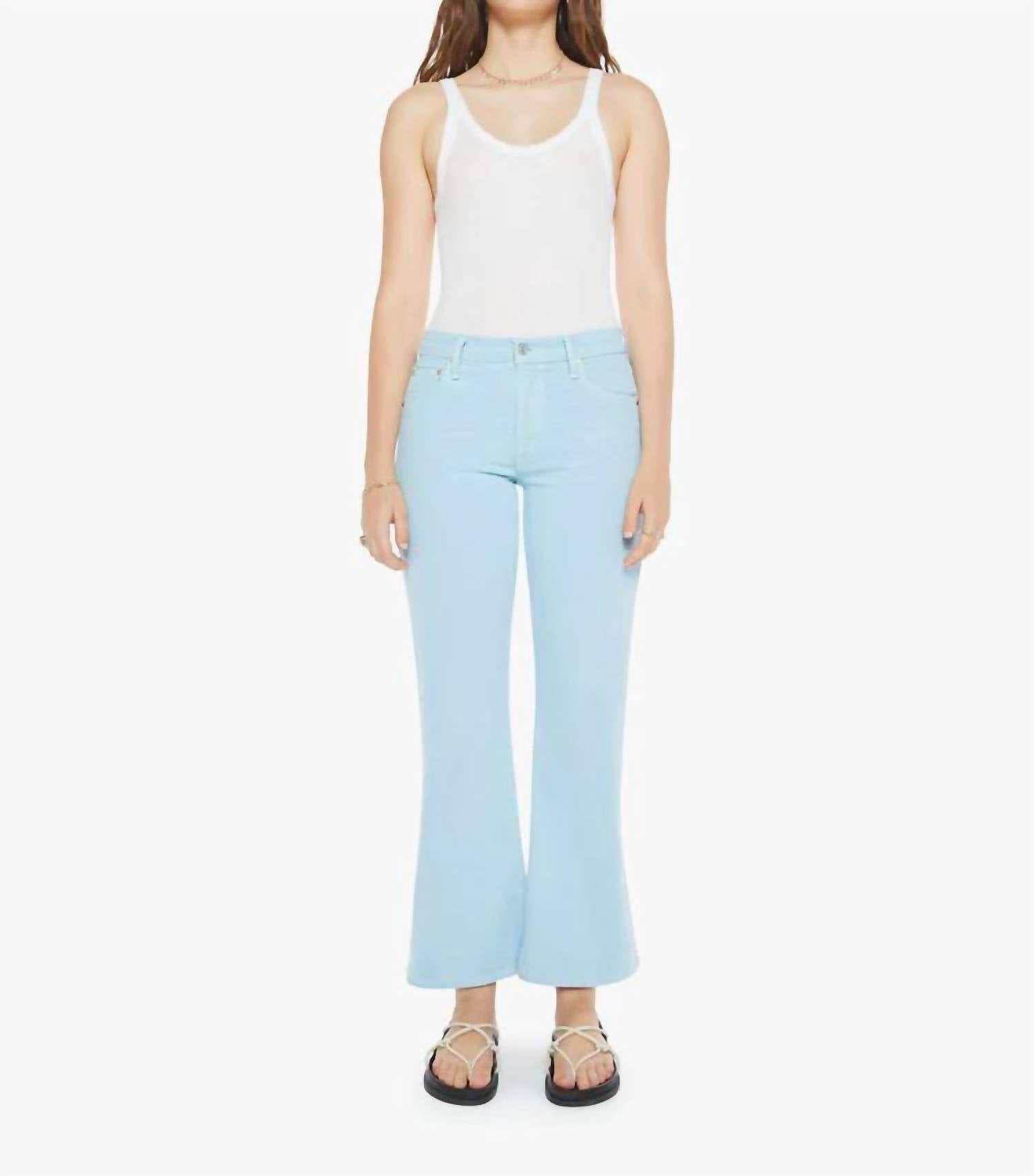 Mother High Rise Bookie Flood Bootcut Jeans in the devil may air - women's jeans