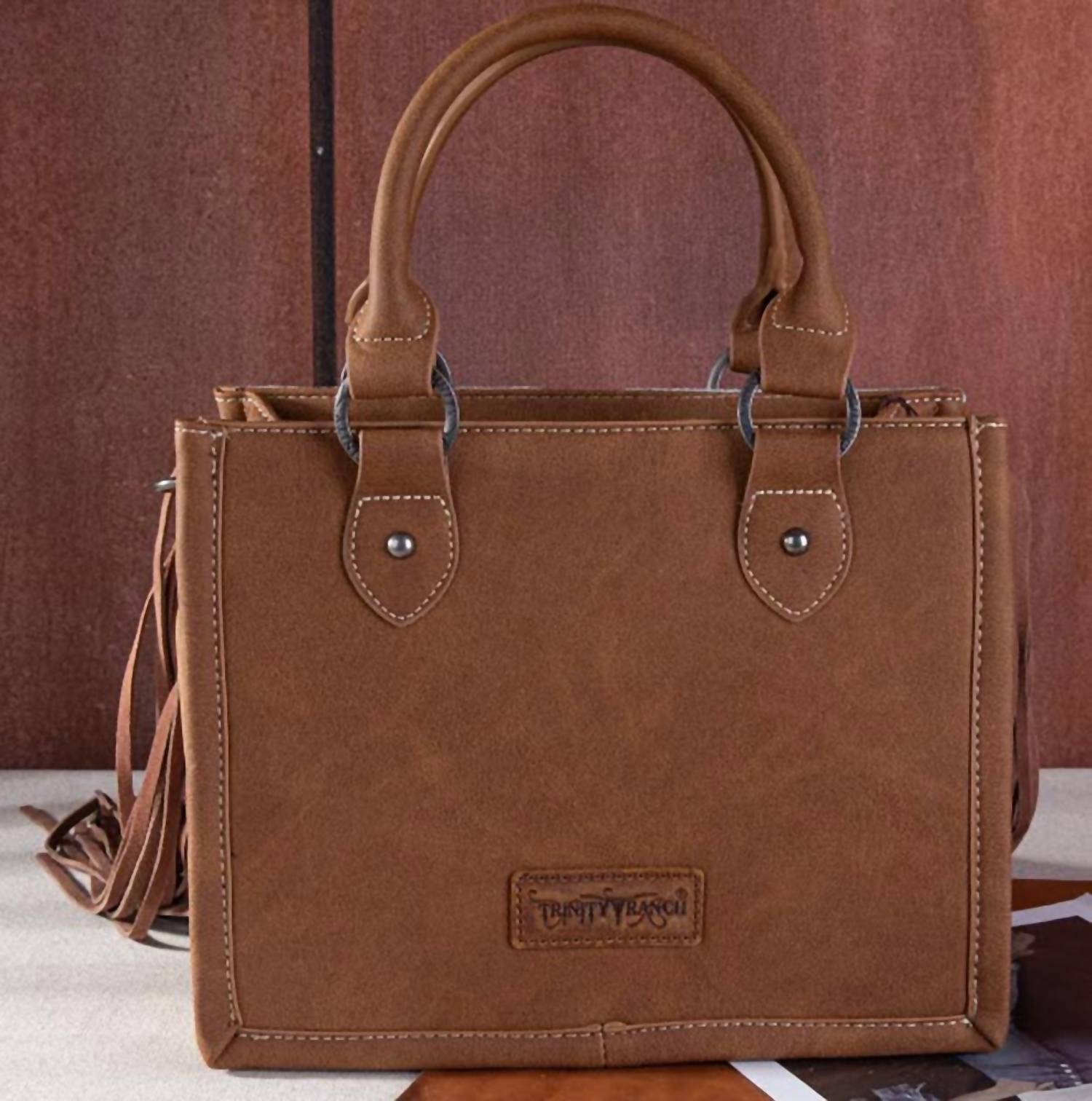 Trinity Ranch - Women's Hair-on Cowhide Fringe Concealed Carry Purse