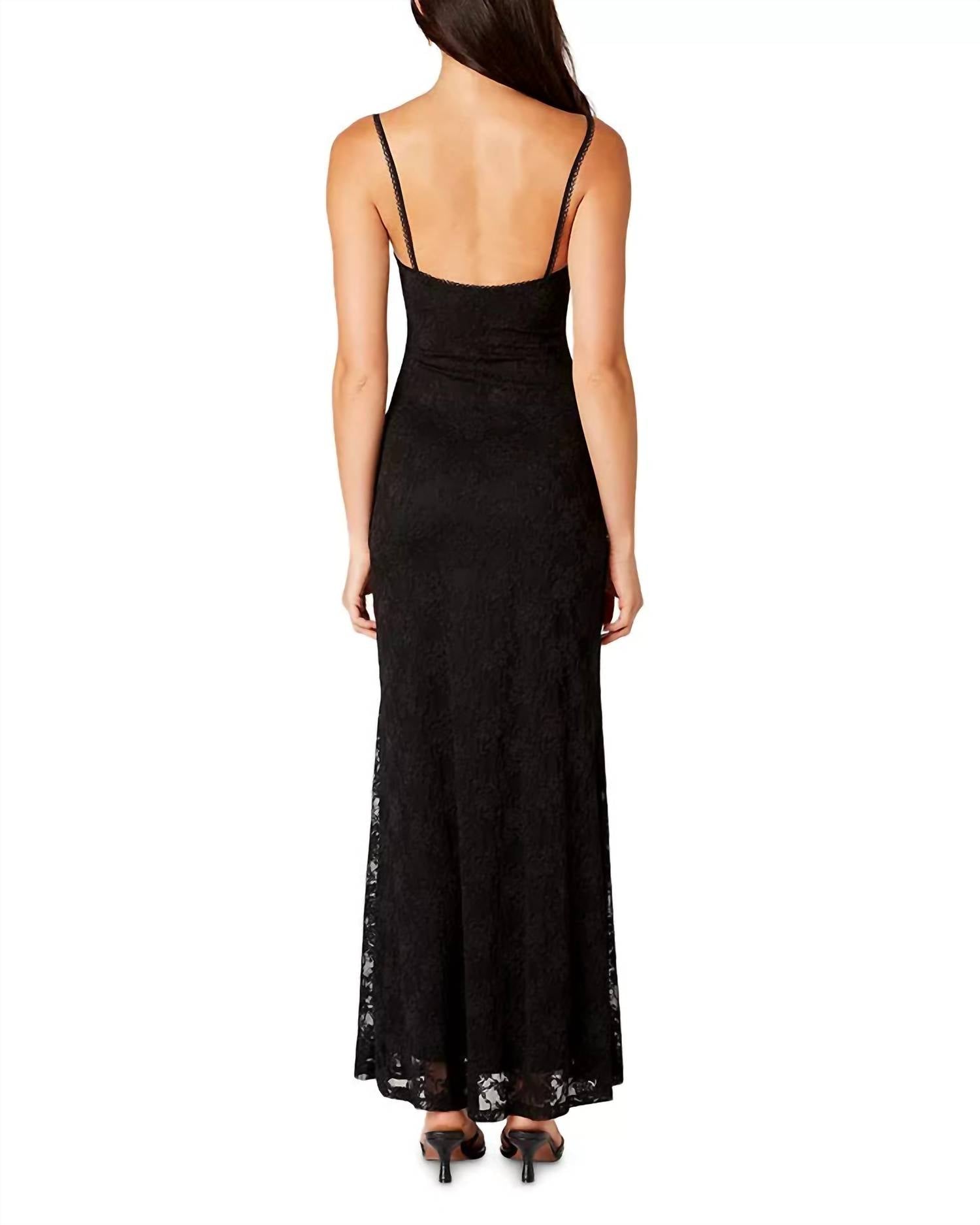 Nia - Vetiver Lace Maxi Dress