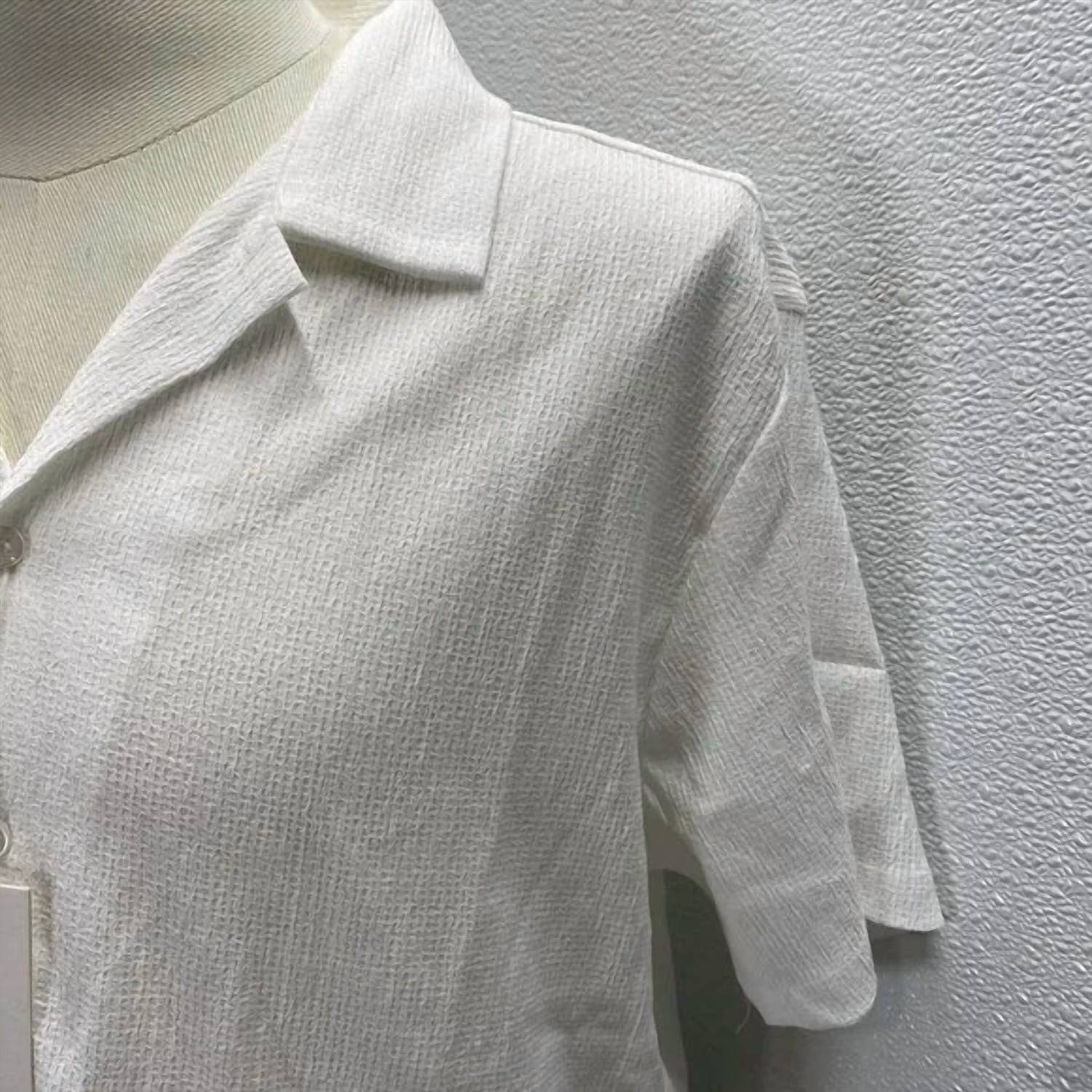 Blanco By Nature - Men’s Textured Cotton Button Shirt