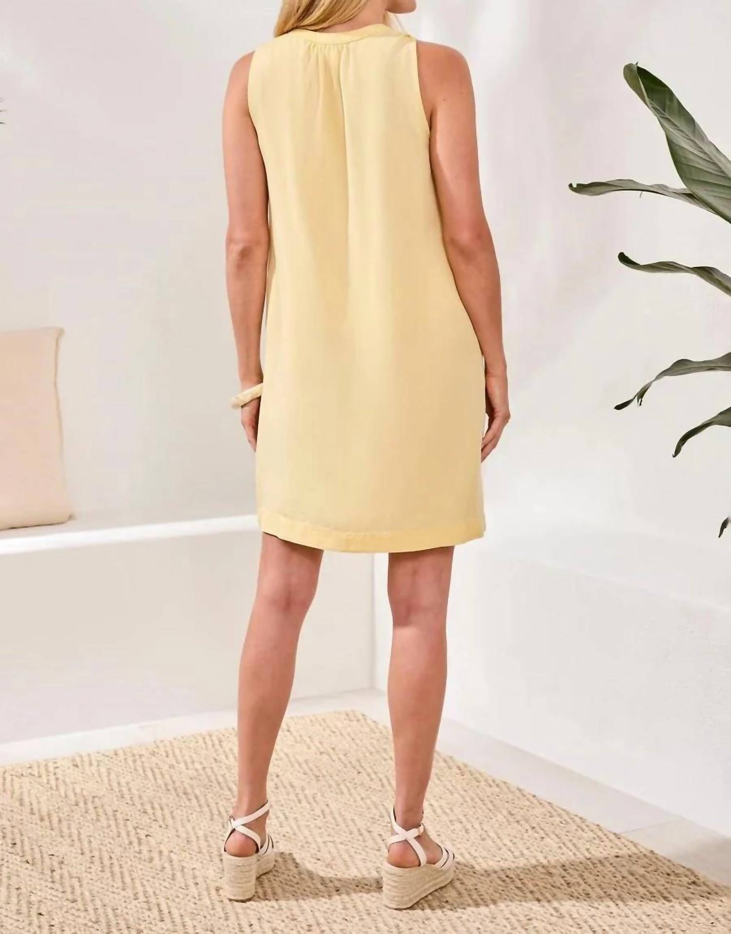 Tribal - Flowy Sleeveless V-Neck Dress