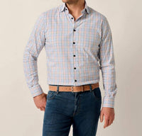 JOHNNIE-O Vanderwall Natural Performance Shirt in white - men's shirt - alternate view