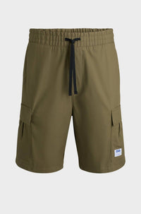 Hugo Boss - Structured Cotton Drawstring Shorts