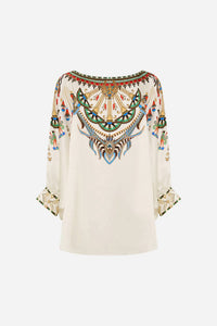 Camilla - Raglan Sleeve Blouse With Cuff
