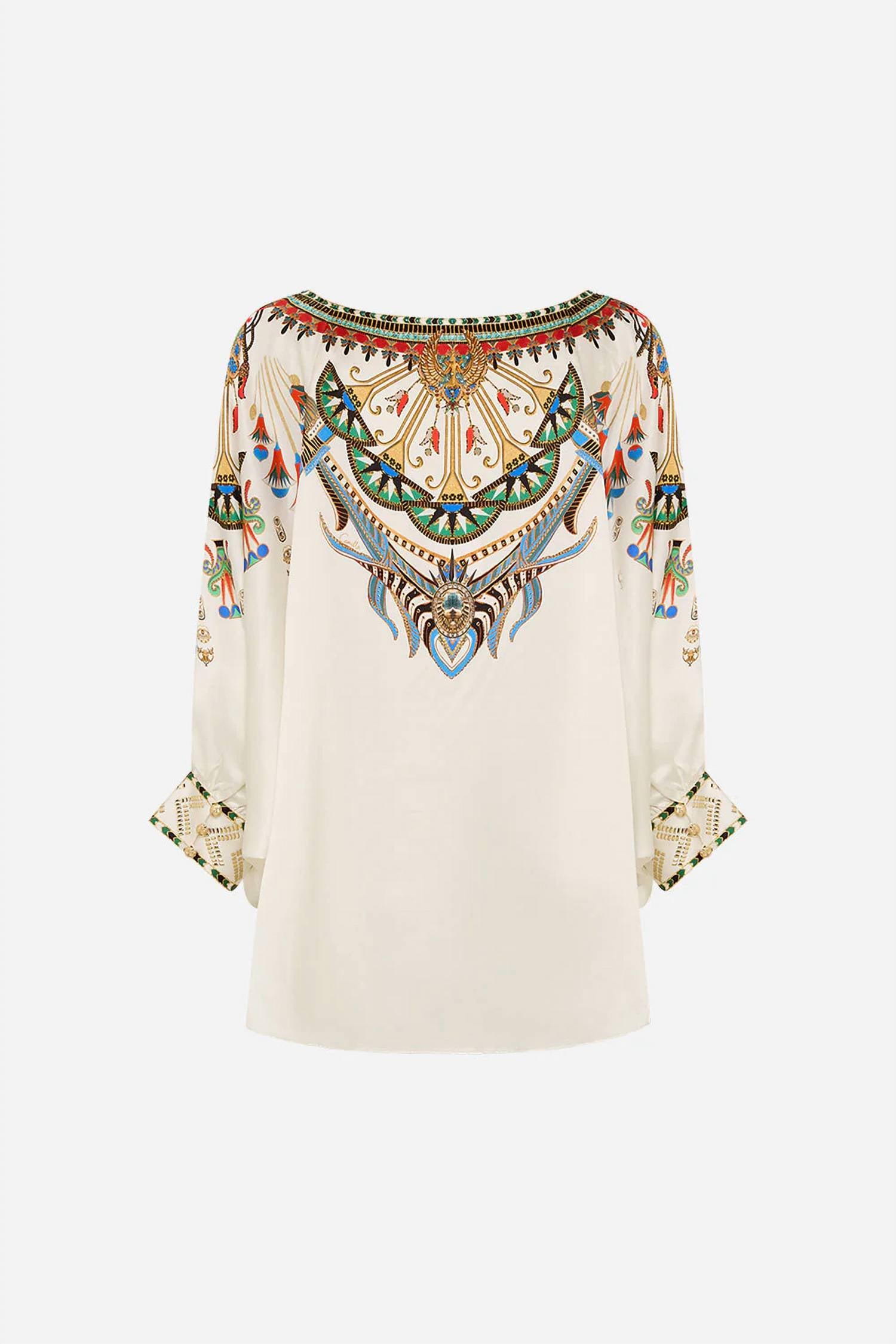 Camilla - Raglan Sleeve Blouse With Cuff