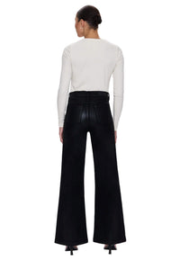 PISTOLA Lana High Rise Ultra Wide Leg Jeans in coated noir 1 - women's jeans - alternate view
