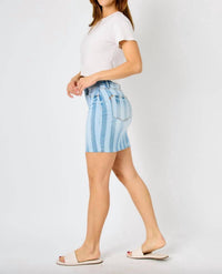 Judy Blue - Star & Stripe High Waist Bleached Skirt