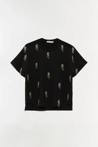 SIMKHAI Abelia Embellished T Shirt in black - women's t-shirt - view 4