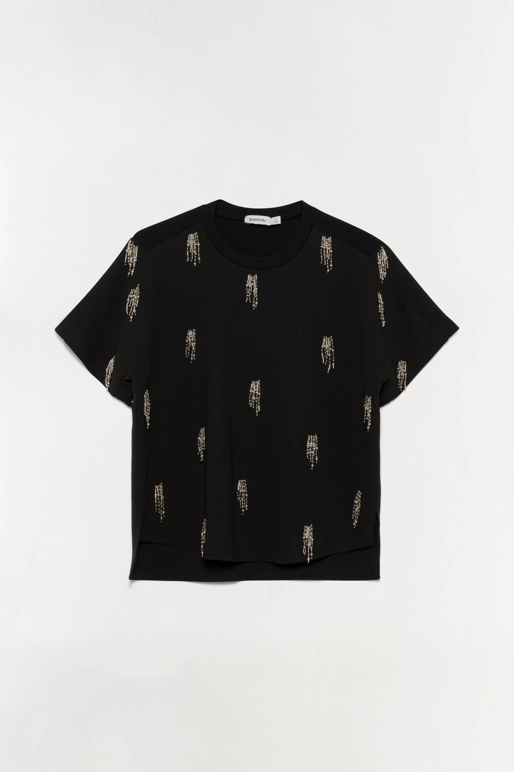 SIMKHAI Abelia Embellished T Shirt in black - women's t-shirt - view 4