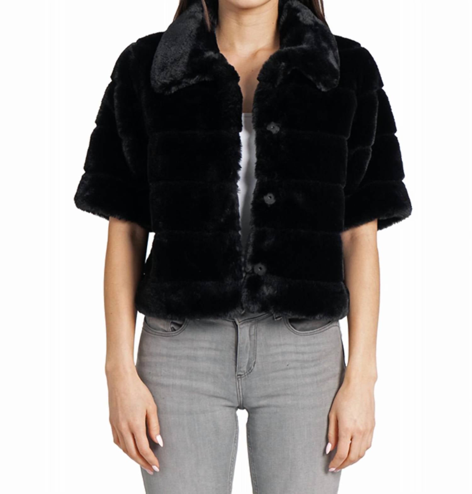 Love Token - Lester Faux Fur Shrug