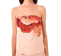 Misa Los Angeles Lyka Top in peony love - women's blouse - detail view
