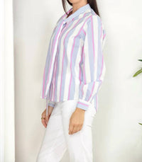 Zero Degrees Celsius - Bow Stripe Blouse