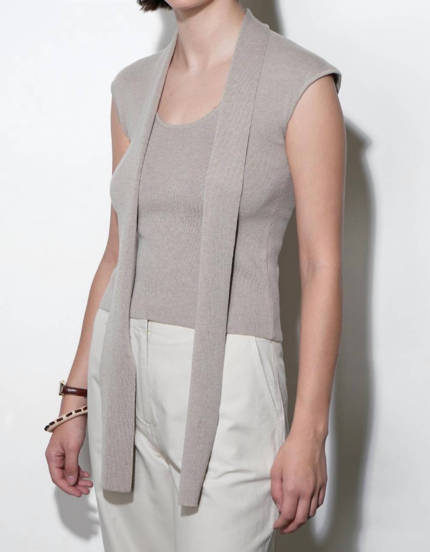 Greylin - Hannah Scarf Knit Top