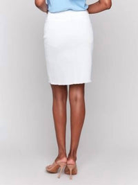 Charlie B - Stretch Frayed Hem Skort