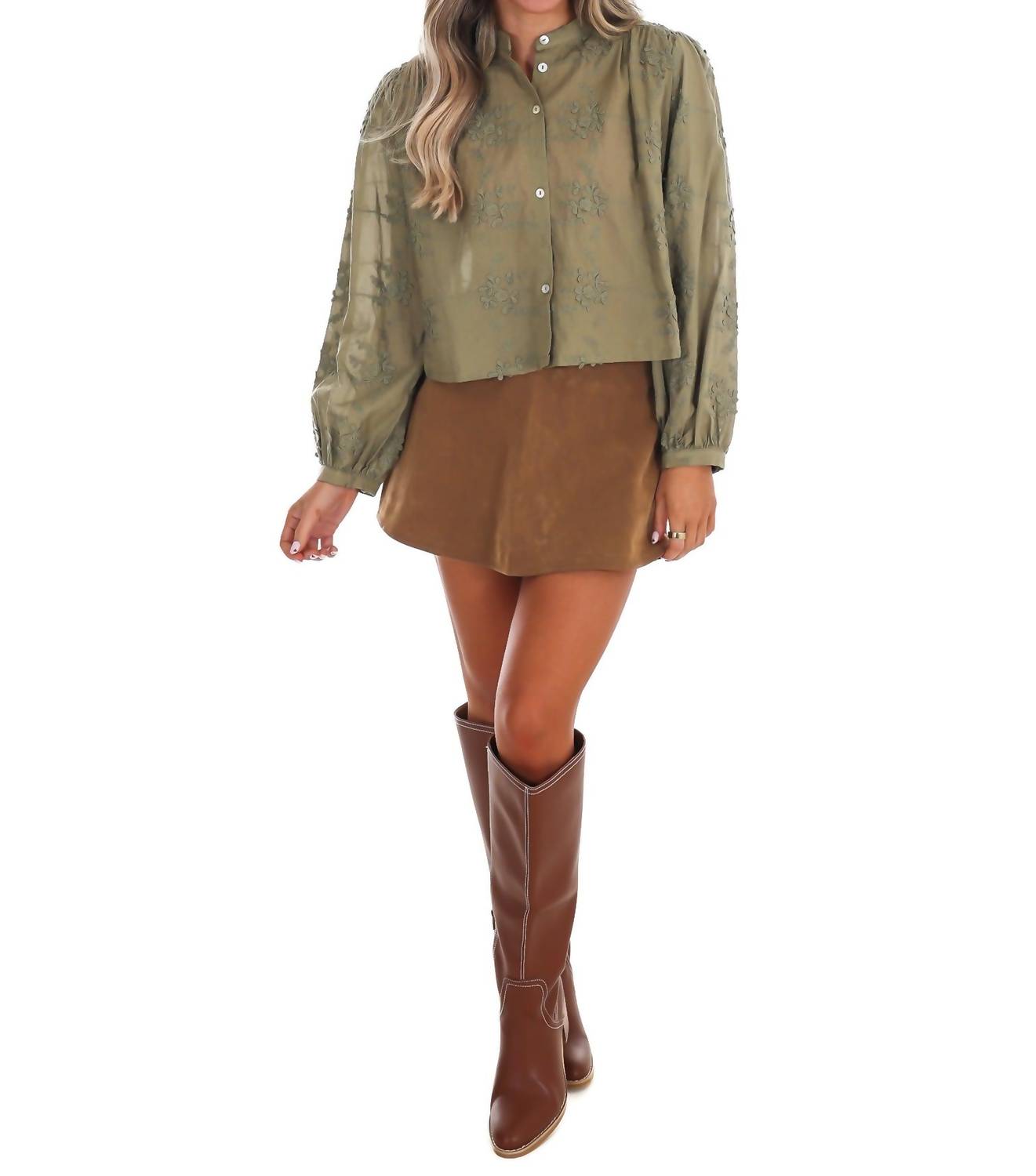 So Me - Meadow Bloom Floral Button Top