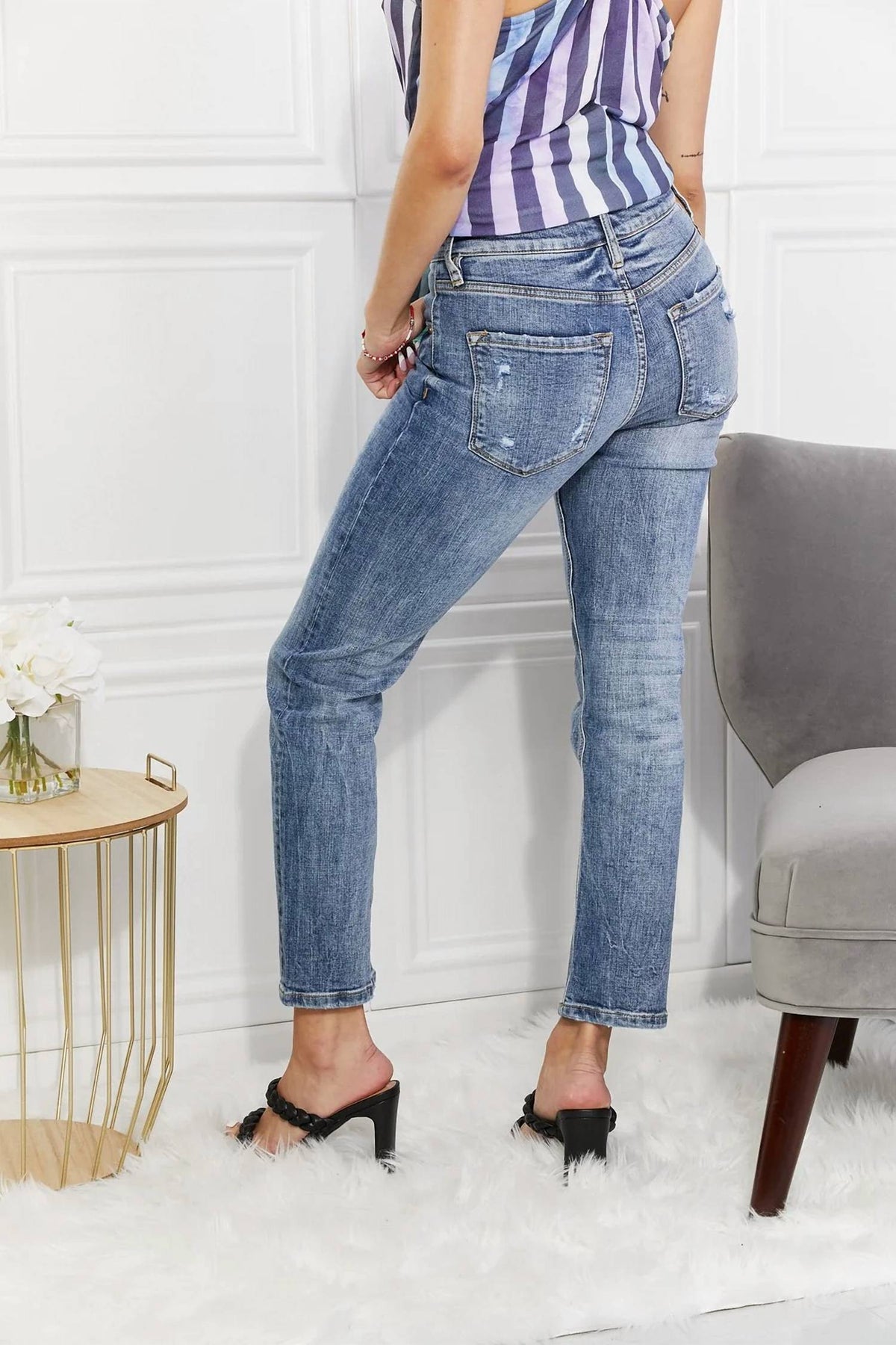 Kancan - Amara High Rise Slim Straight Jeans