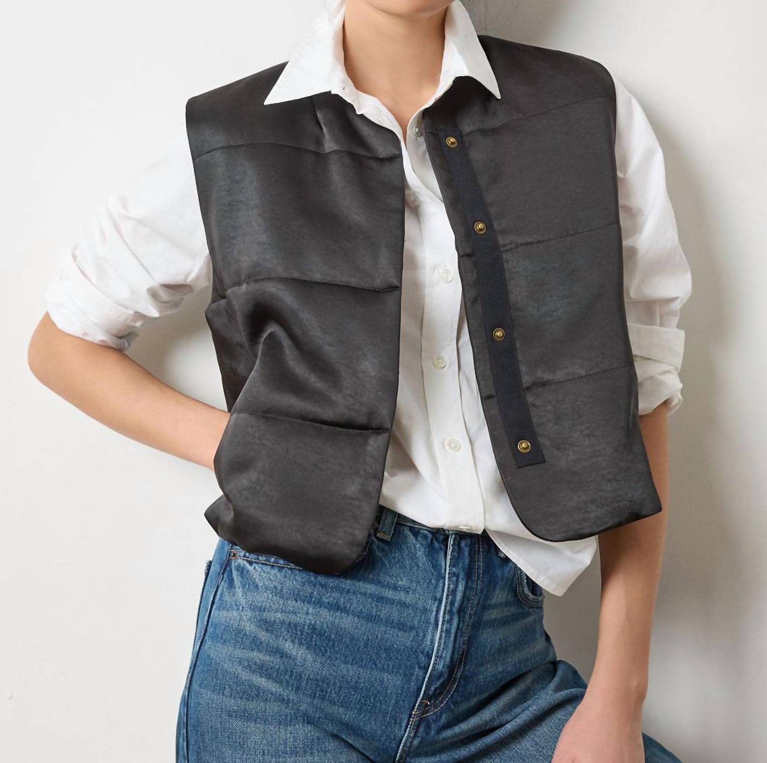 Lilla P - Quilted Satin Vest